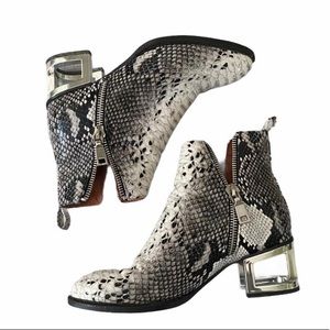 Jeffery Campbell faux snakeskin boots